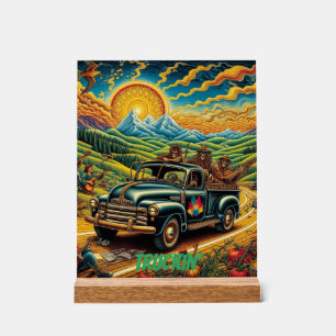 Truckin' - Sun-Kissed Road Trip Acrylic Sign
