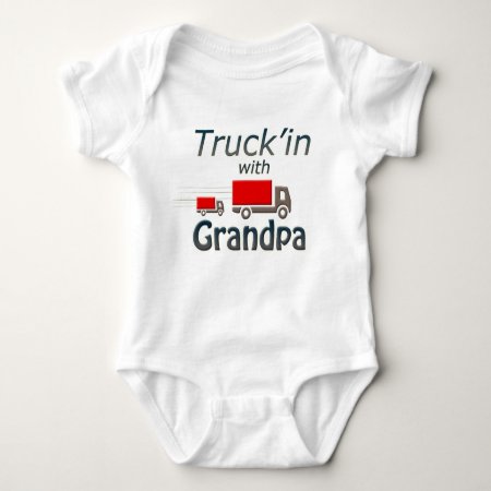 Truck'in With Grandpa Baby Bodysuit