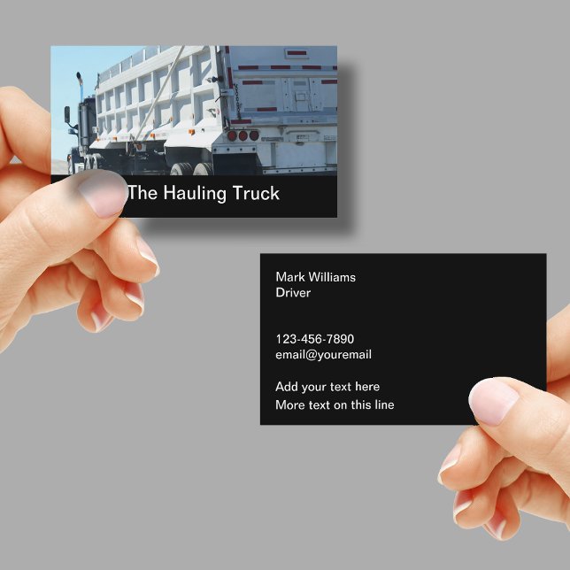 Trucking And Hauling Services Business Card (Creator Uploaded)