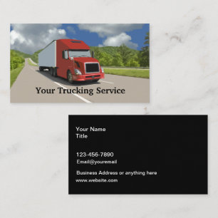 Trucking And Truck Driver Business Cards