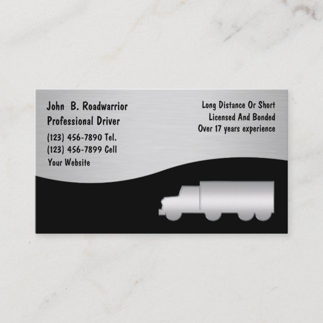 Trucking Business Card (Front)
