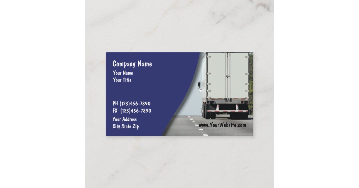 Trucking Business Card | Zazzle