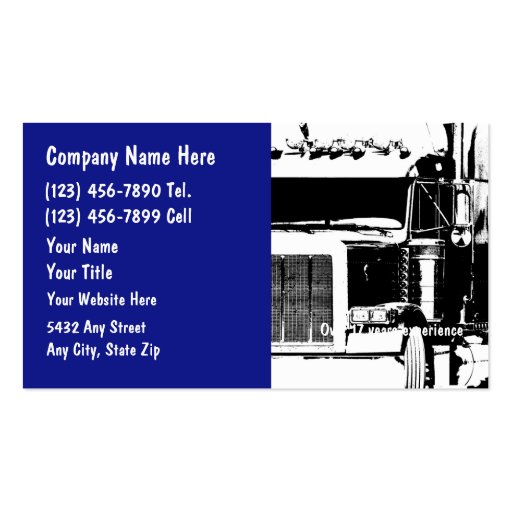 Trucking Business Card | Zazzle