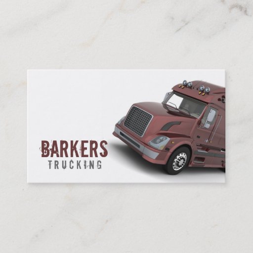 Customizable Trucking Business Card