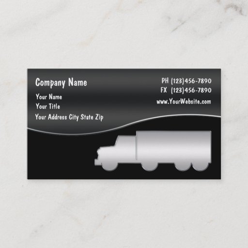 Customizable Trucking Business Card