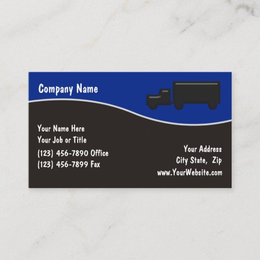 Customizable Trucking Business Card