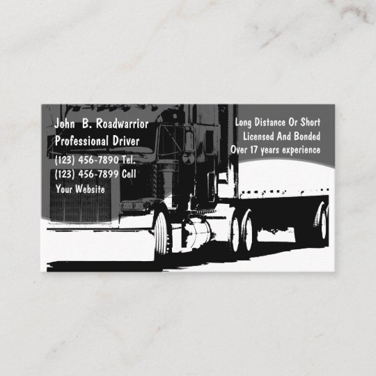 Trucking Business Card Zazzle Com