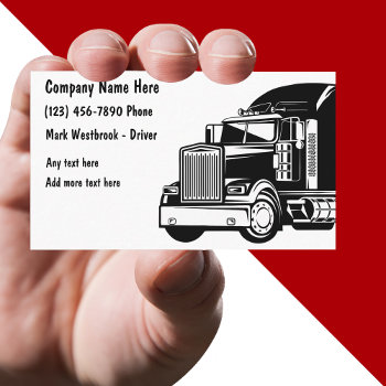Trucking Business Card Modern Template by Luckyturtle at Zazzle