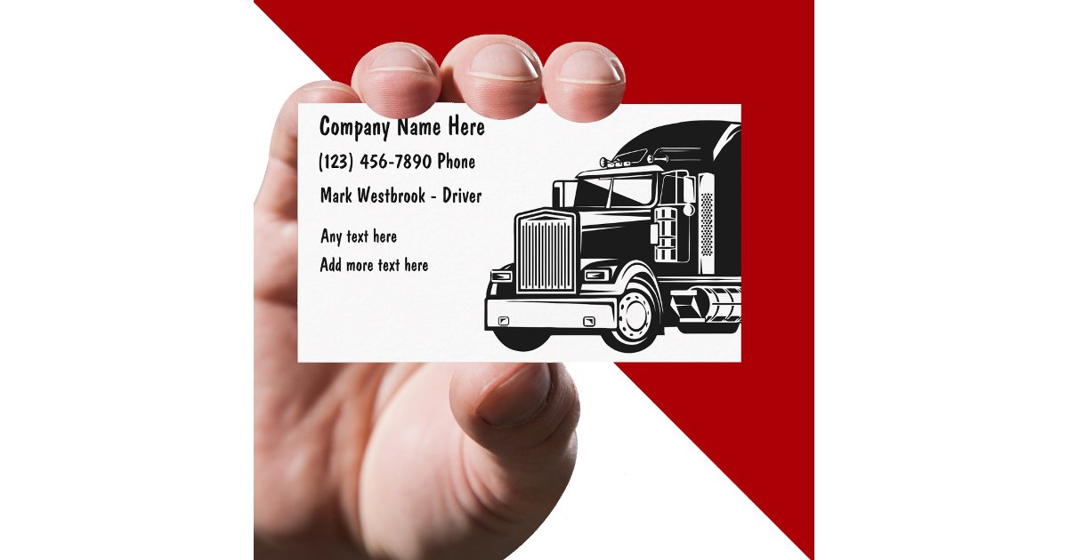 Trucking Business Card Modern Template Zazzle