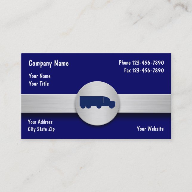 Trucking Business Cards (Front)