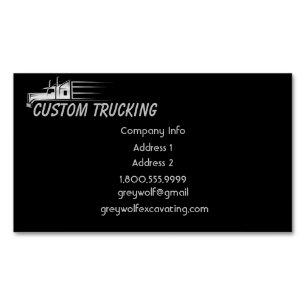Trucking Cartage Transportation Shipping Business Card Magnet