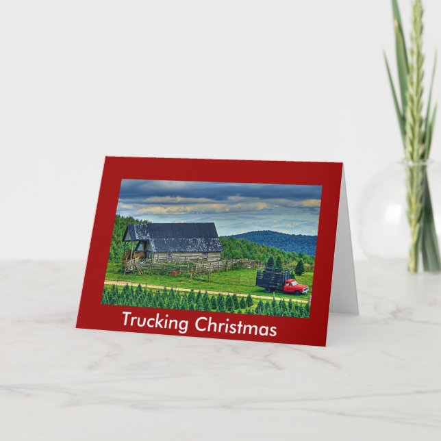 Trucking Christmas Holiday Card (Front)