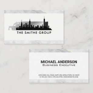 Trucking   City Skyline Business Card