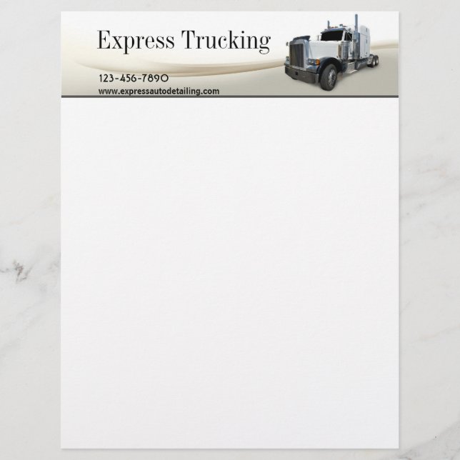 Trucking Company Letterhead (Front)