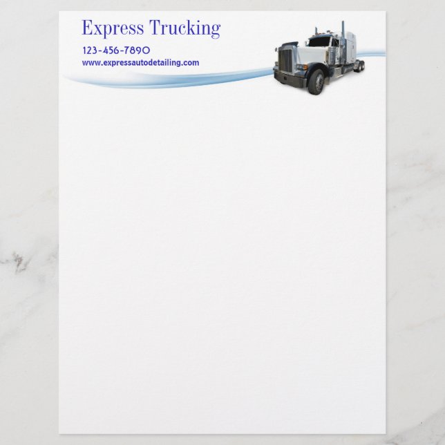 Trucking Company Letterhead (Front)