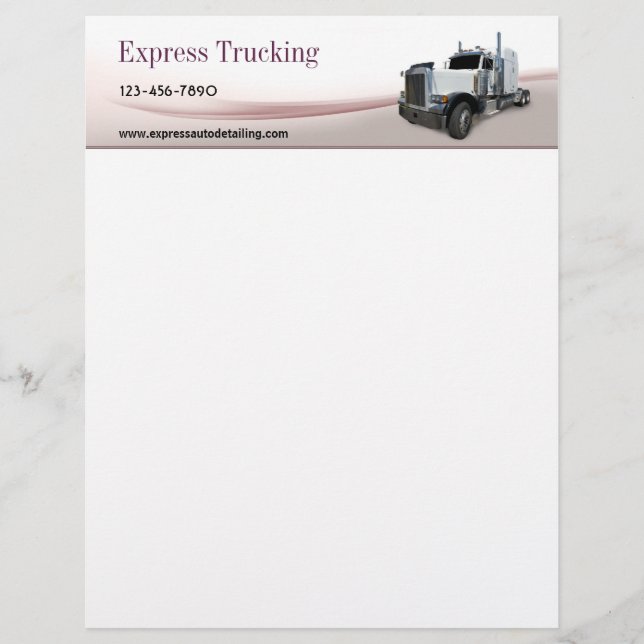 Trucking Company Letterhead (Front)