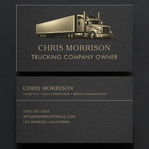 Trucking Company Owner Professional Business Card