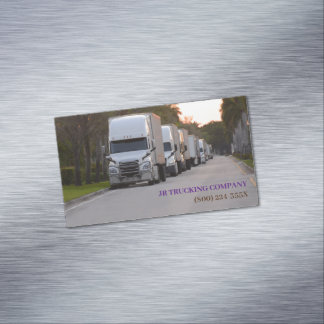 Trucking Company Truck Business Card Magnet