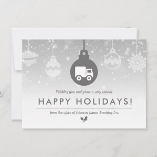 Trucking Fleet + Dispatch Minimal Holiday Thank You Card