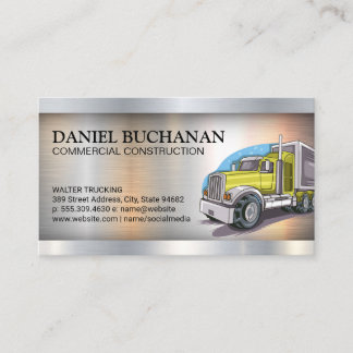 Trucking Illustration | Driver Transport Business Card
