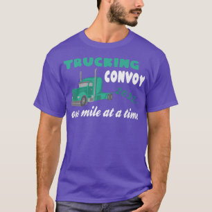 Trucking Industry Art Drawing Green Semi Truck For T-Shirt