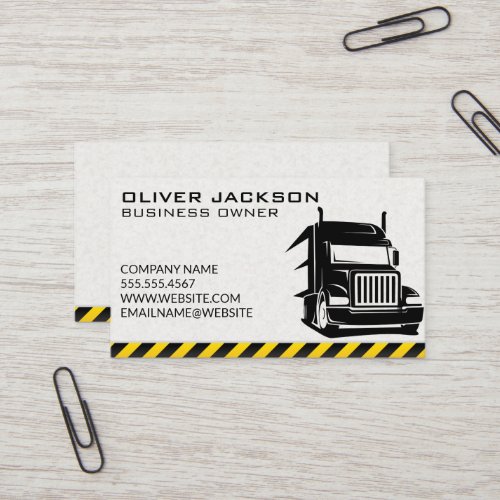 Trucking Industry  Driver Logistics Business Card