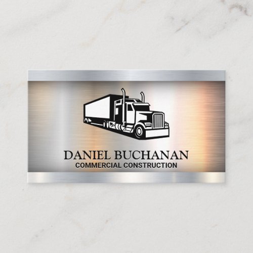 Trucking Logo  Metallic  Business Card