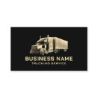 Trucking Service Modern Black & Gold Semi Truck