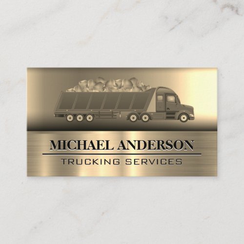 Trucking Services  Construction Materials Business Card