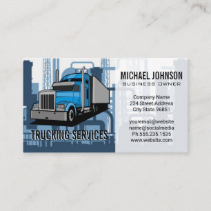 Trucking Services Industrial Factory Background Business Card