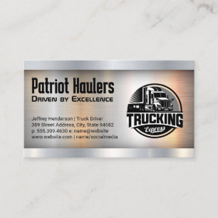 Trucking Transport Deliveries Business Card