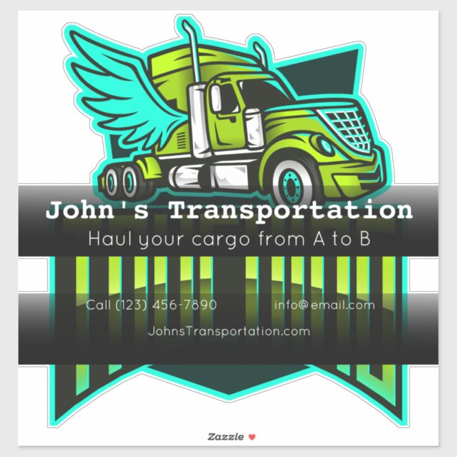 Trucking Transportation company adverting business Sticker (Sheet)