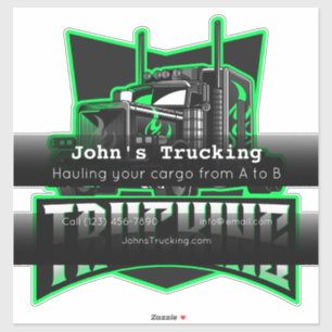 Trucking Transportation company adverting business Sticker