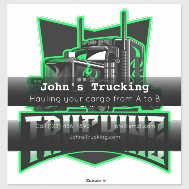 Trucking Transportation company adverting business Sticker (Sheet)