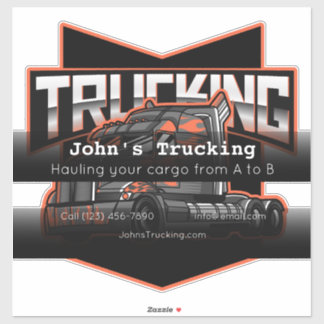 Trucking Transportation company adverting business Sticker