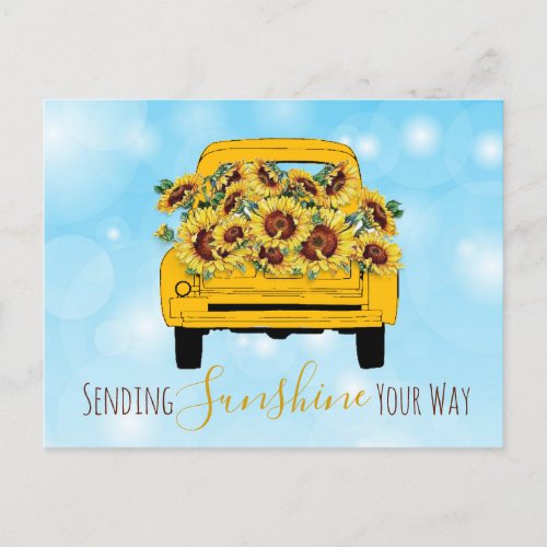 Truckload of sunshine postcard