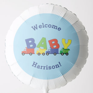 Trucks Baby Shower Balloon