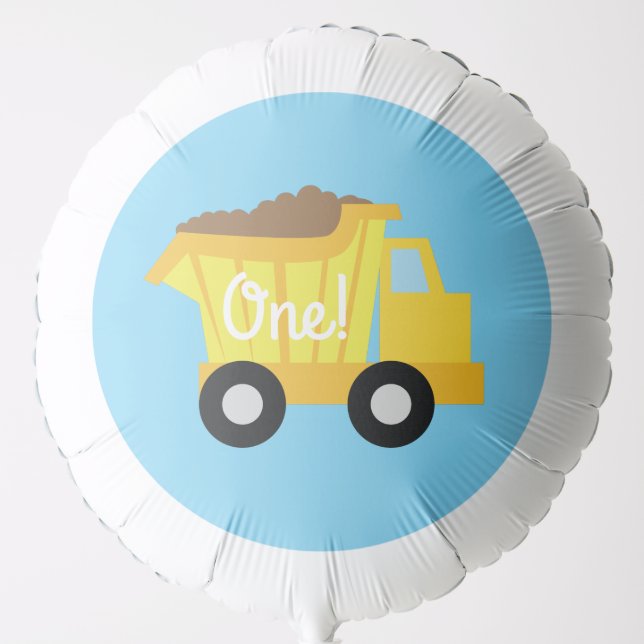 Trucks Birthday Party Balloon (Front)