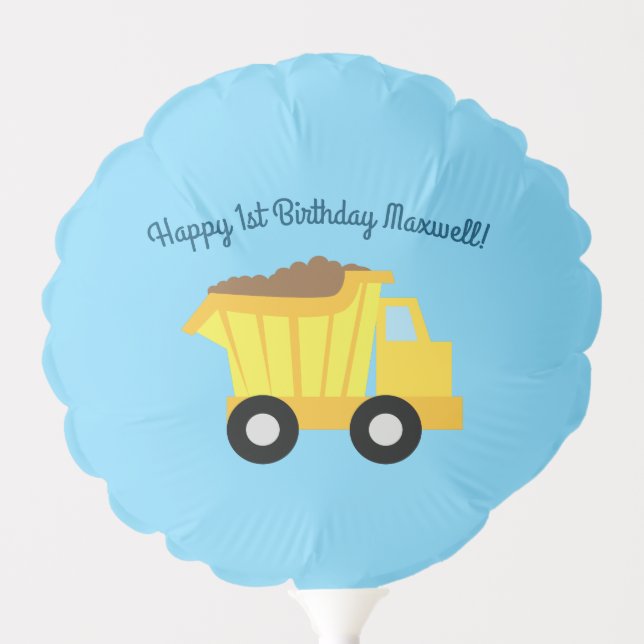 Trucks Birthday Party Balloon (Front)