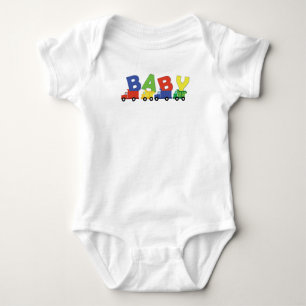 Trucks Boy Baby Shower Construction Cute Baby Bodysuit