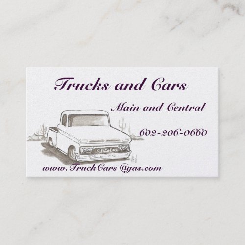 Trucks  Cars Business Cards