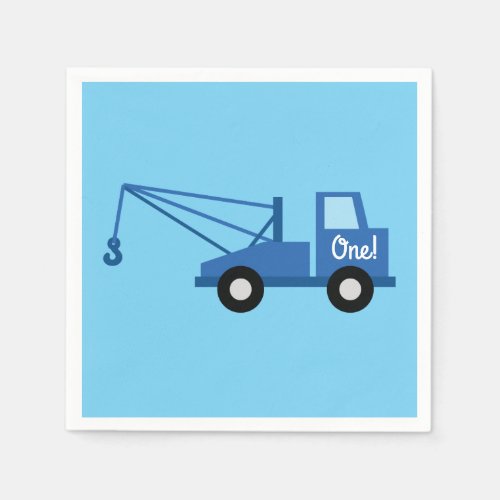 Trucks Cars Cute 1st Birthday Party Theme Napkins