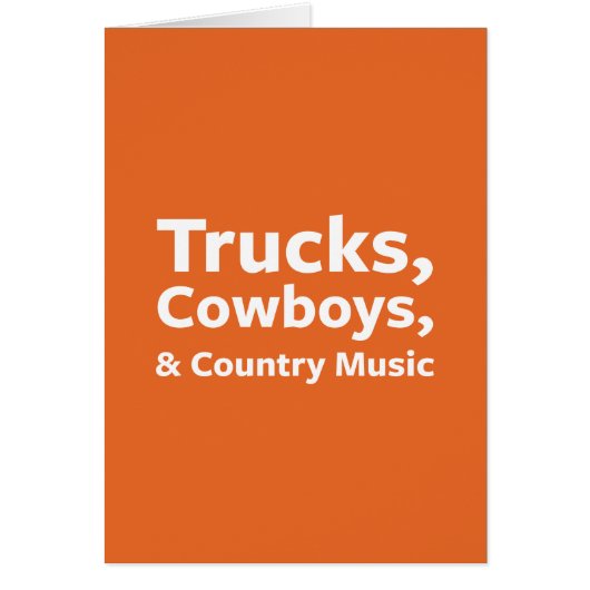 Trucks, Cowboys and Country Music (Front)