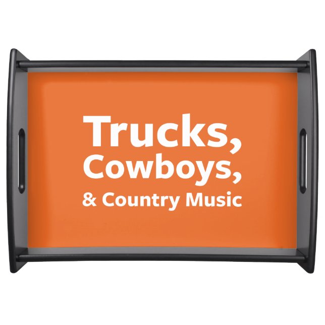Trucks, Cowboys and Country Music Serving Tray (Front)