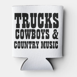 Trucks Cowboys & Country Music Can Cooler