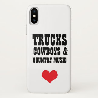 Trucks Cowboys & Country Music iPhone X Case