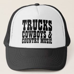 Trucks Cowboys Country Music Trucker Hat