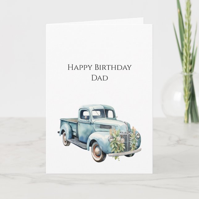 Trucks Dad Birthday Card (Front)