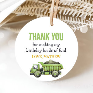 Trucks & Diggers Construction 1st Birthday Favor Tags