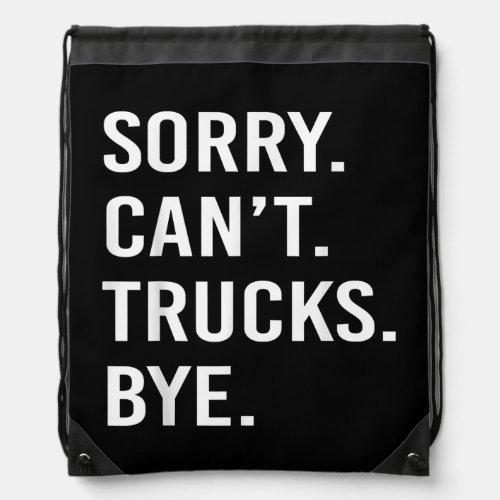 Trucks Funny Trucker  Drawstring Bag